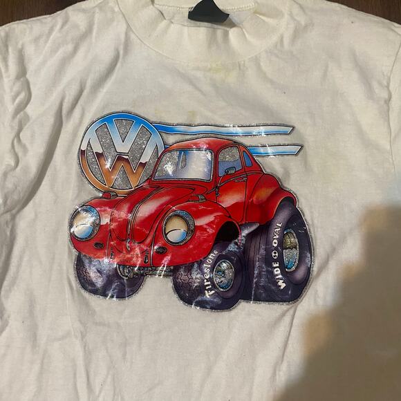 Vintage 70’s 1978 Volkswagen Beetle Front Iran War Back Anvil Shirt Size Small - Picture 3 of 8
